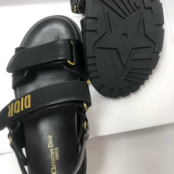 Dior Black and Gold Women's Sandals - Picture 7 of 7